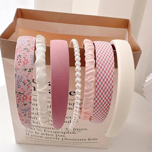 7pc Padded Floral Headbands for Women & Girls Set