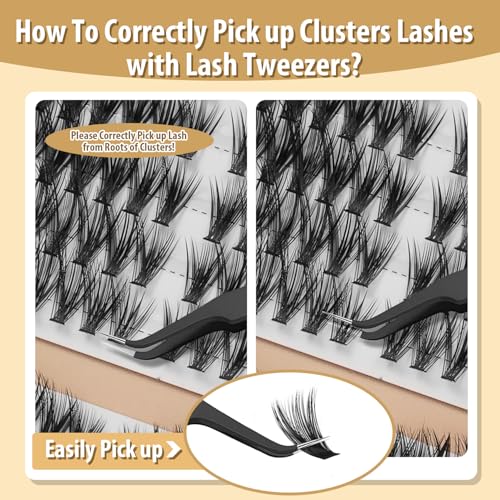 FLOMAZE 530 pcs Lash Cluster Kit - DIY Eyelash Extensions