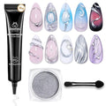 Beetles Chrome Nail Art Gel F-Clear-1 15g Mirror Effect Builder & Rhinestone Glue