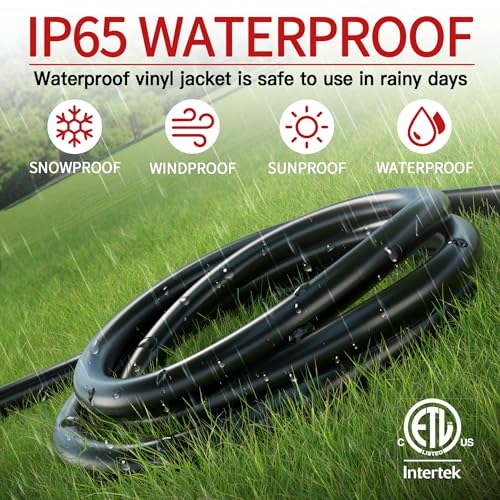 Skrizcable 25 FT Outdoor Extension Cord - Waterproof & Durable