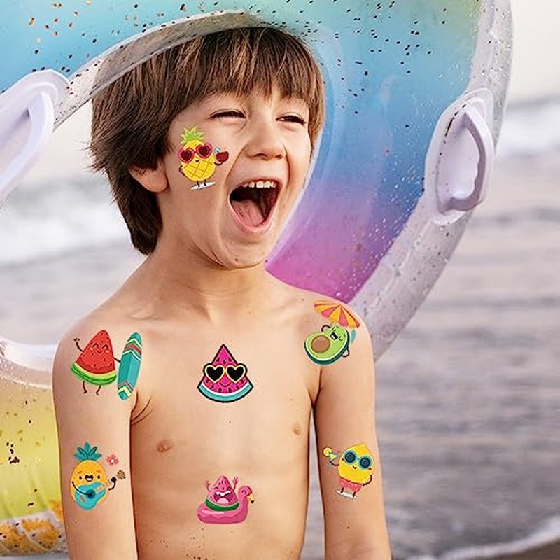 240 Pc Summer Fruit Temporary Tattoos for Kids Bulk