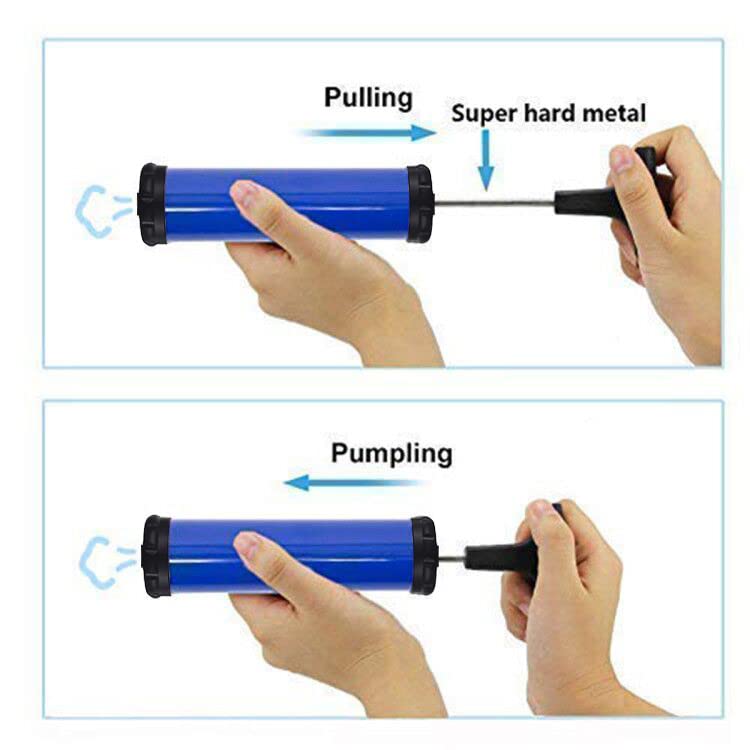 TONUNI Portable Air Pump,Ball Pump Inflator Kit with Needle,Nozzle, Extension Hose for Soccer Basketball Football Volleyball Water Polo Rugby Exercise Sports Ball Balloon Swim Inflatables