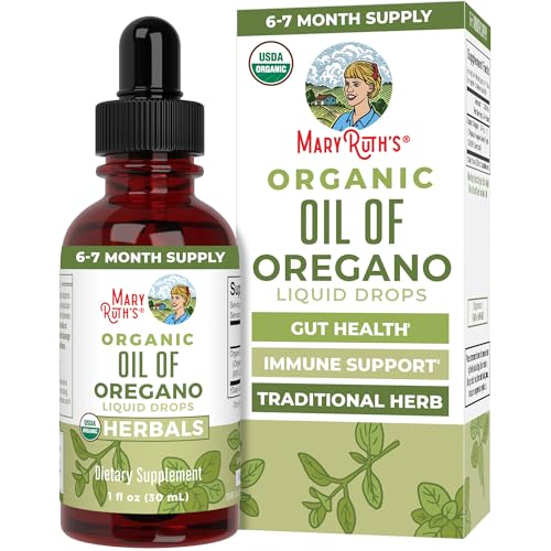 USDA Organic Oregano Oil Drops - 6 Month Supply, 1 Fl Oz