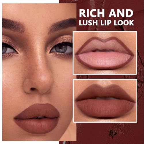 6-Color Matte Lipstick Pencil Set - Hydrating Long-Lasting