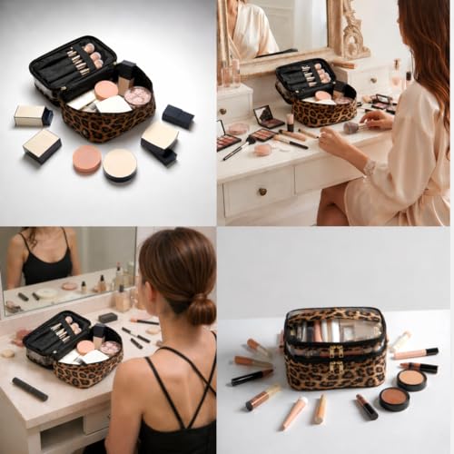 Waterproof Double-Layer Makeup Bag for Travel