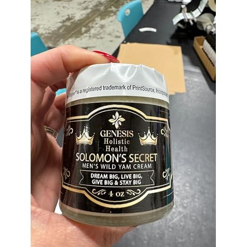 Genesis Solomon's Secret Men's Wild Yam Root Cream ? Organic Vitality Support for Men, Non-Toxic, Made in the USA ? Safe & Gentle Organic Formula for Skin and Wellness (4oz Jar)