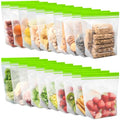 Reusable Half Gallon Freezer Storage Bags 20 Pack - Dishwasher & Microwave Safe