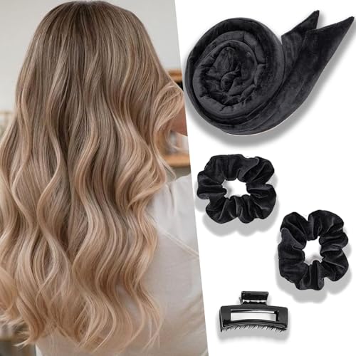 Heat Less Curling Rod Headband Hair Curlers to Sleep in Heat Less Curls Overnight Curls Heatless Curling Set No Heat Hair Curlers for Blowout Long Hair