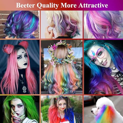Domality 8 Colors Temporary Hair Chalk Dye Washable