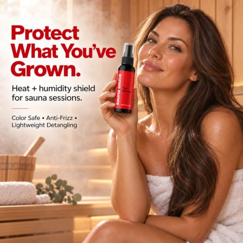 Sauna Hair Protector Spray - Anti Frizz Mist for Heat & Humidity, 4 Fl Oz