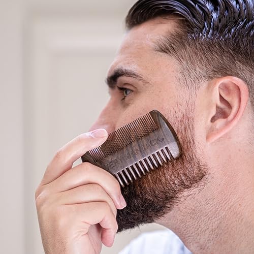 Every Man Jack Beard Grooming Tool Gift Set for Men ? Includes Dual-Tooth Comb, Beard Brush, Stainless Steel Shears & Mini Comb ? Travel Friendly & Perfect for Daily Maintenance