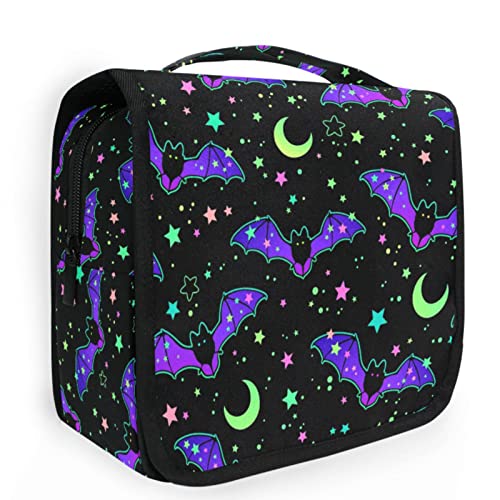 Hanging Toiletry Bag Magic Galaxy Bat Makeup Bag Travel bag for Toiletries Portable Toiletry Organizer Bags Toiletry Bag for Women Men, Travel-Essentials Toiletry Bag