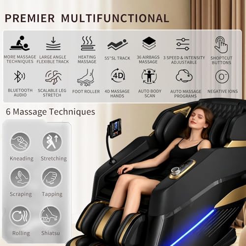 Dr.hiumi Zero Gravity Massage Chair Full Body with 3D SL-Track