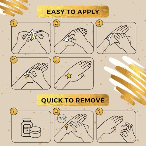 Gold Temporary Tattoos for Women - 120+ Designs