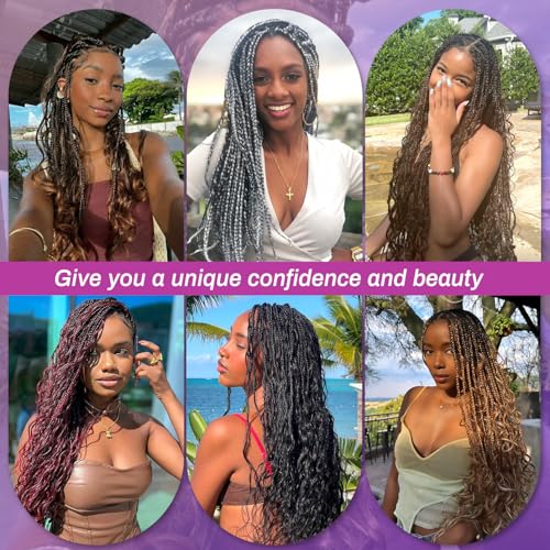 Human Braiding Hair for Boho Braids, 12A Boho Hair for Braiding Knotless Curly Natural Black 20 Inch 100g Unprocessed Brazilian Virgin Human Hair Bulk Tangle-Free Deep Wave Bohemian Braid