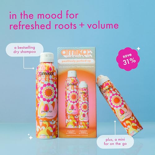 Amika Positively Perked Up Dry Shampoo Duo | Volumizing Gift Set