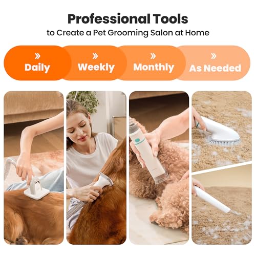 Neakasa 6-in-1 Dog Grooming Vacuum Kit with Clippers & 9000Pa Suction