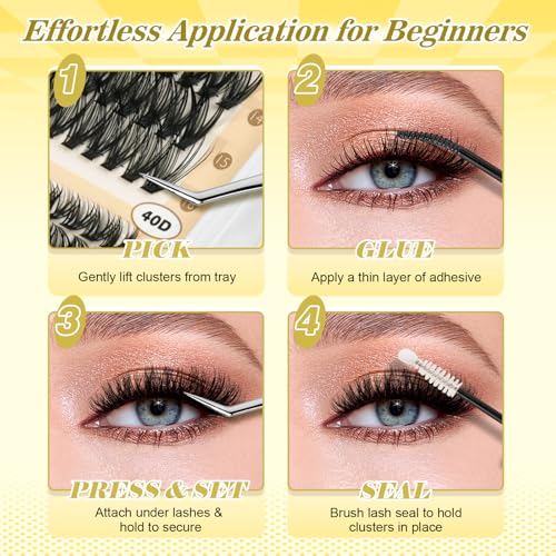 Wispy Lash Clusters 30D-100D D Curl Eyelash Extensions 10-18mm