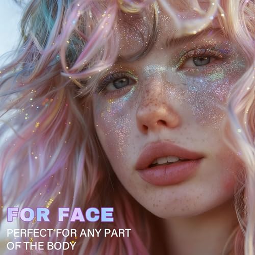 Mermaid Roll-On Body Glitter Gel – Holographic Shimmer Makeup