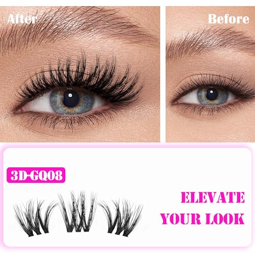 GAQQI 3D Lash Clusters 110pcs - 10-14mm Wispy Volume Extensions