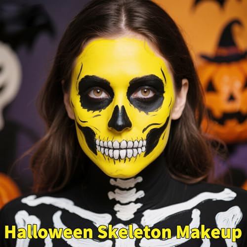 Paminify Yellow Face Paint Stick - Water-Based, Washable Body & Halloween Makeup (1.06 oz) – Lion/Tiger/Monster SFX Cosplay