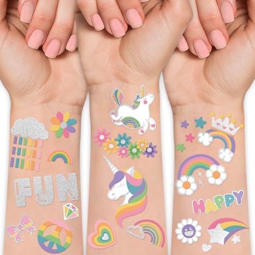 193pc Unicorn & Car Wheels Temporary Tattoo Stickers for Kids