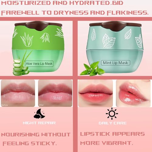 Bee Lip Balm Honey Pot 4-Pack – Moisturizing Overnight Lip Mask