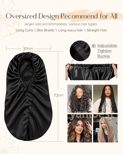 YANIBEST Satin Sleep Bonnet for Curly Hair & Braids