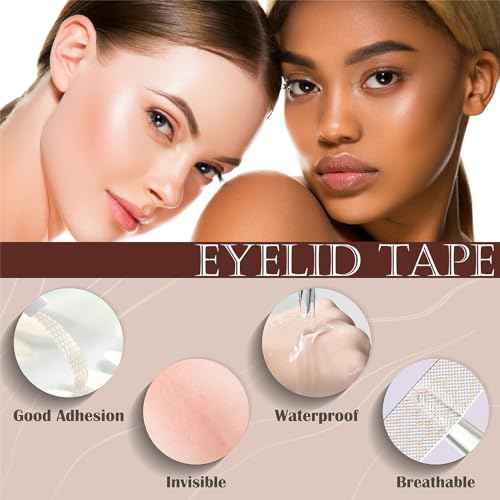 Eyelid Tape, Eyelid Lifter Strips, Eyelid Tape for Hooded Eyes Invisible, Instant Surgery-Free Eye Lift for Uneven or Single Eyelids, Say Goodbye to the Hood, Sagging Eyelids - 480Count