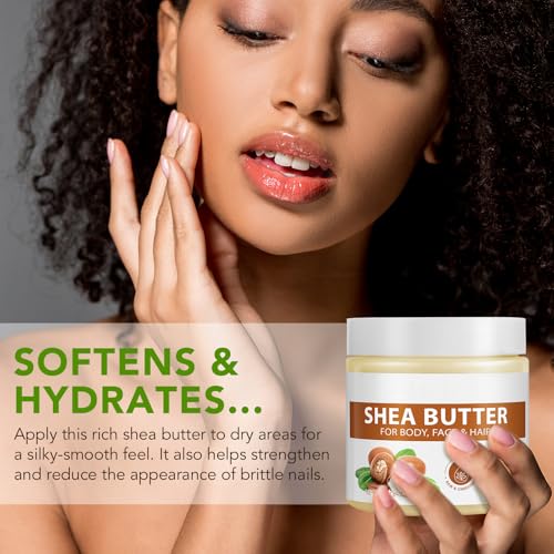 Raw Organic Unrefined Shea Butter Moisturizer for Skin & Hair, 7.8 oz