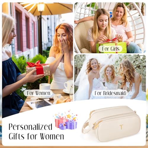 Personalized Travel Makeup Bag for Women & Teen Girls - Large Waterproof Organizer