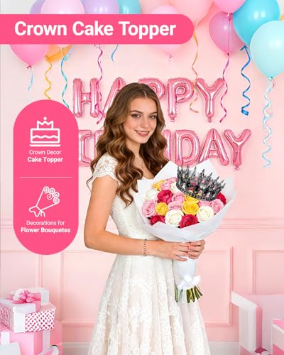 Schmoopy Crown Tiara for Adult Women Birthday Party Decorations