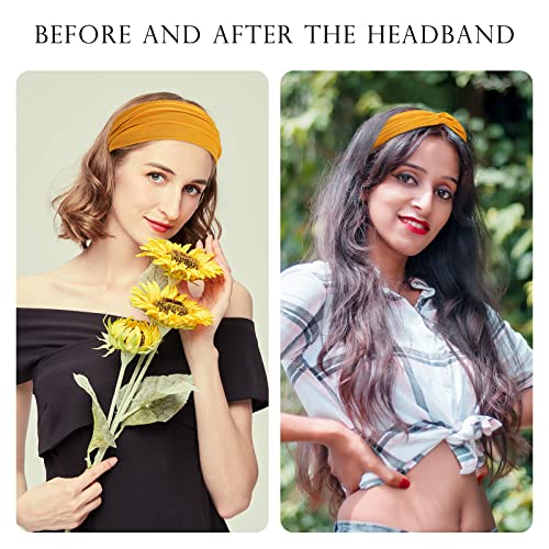 12-Pack Wide Elastic Headbands for Women – Sports & Yoga