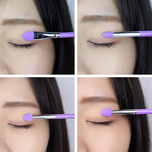 LORMAY 13 Pcs Silicone Brush Set. Perfect Applicators for Epoxy Resin Crafting, Facial Mask, Mascara Shield and Eyeshadow Shield.and Cream Beauty Products (Purple)