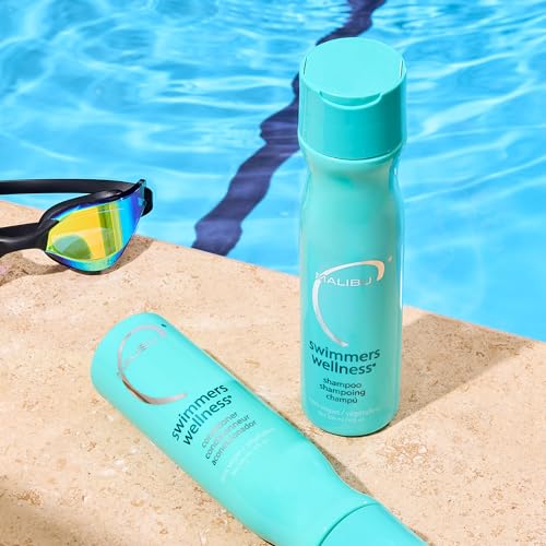 Malibu C Swimmers Wellness Shampoo and Conditioner Set (9 oz) - Restorative Hair Care for Swimmers - Protects Against Chlorine Damage & Combats Brittle Hair