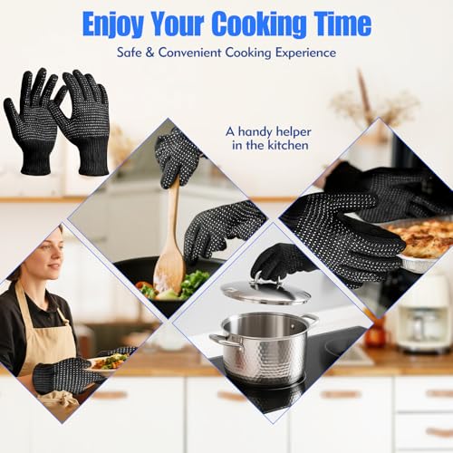 Black Heat Resistant Gloves for Hair Styling