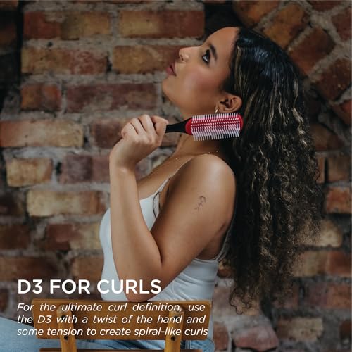 Denman D3 Curl Definer Brush for Curly Hair – 7 Row Detangling
