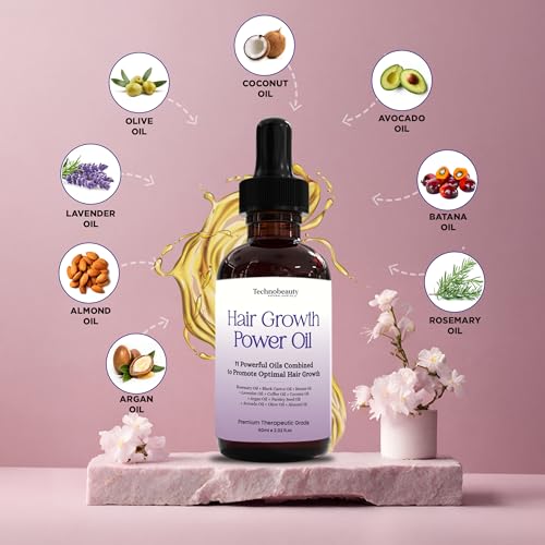 Hair Growth Oil Rosemary for 11 Oils Infused optimal Care & (2 Pack
