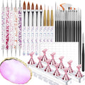 Teenitor Nail Art Tools Set with 23 Brushes, Dotting & Acrylic Tools, Nail Stand & Accessories