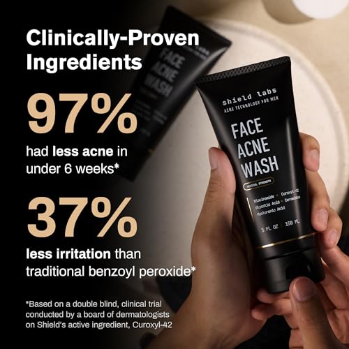 Shield Men's Acne System - Face Wash, Moisturizer & Patches