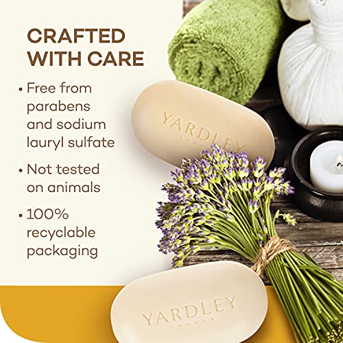 Yardley London Lemon Verbena Naturally Moisturizing Bath Bar,4 ounce,(Pack of 3)