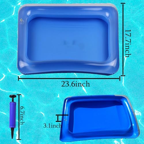 Portable Inflatable Foot Bath Basin for Pool Entry - 23.6x17.7 inches