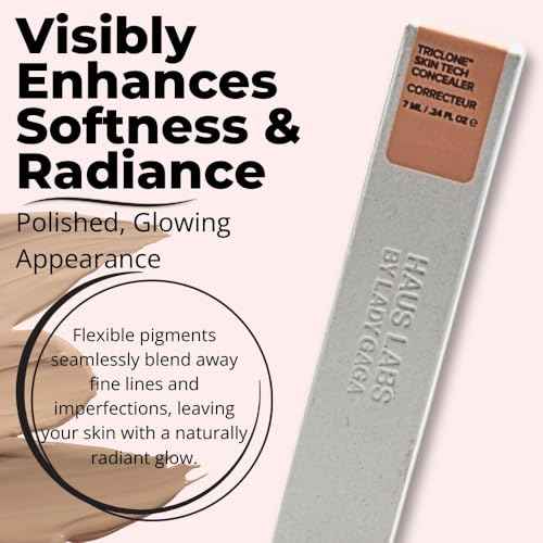 HAUS LABS BY LADY GAGA Triclone Skin Tech Hydrating + De-puffing Concealer with Fermented Arnica 12 Light Rosy