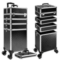 5-in-1 Rolling Makeup Train Case with Detachable Drawers