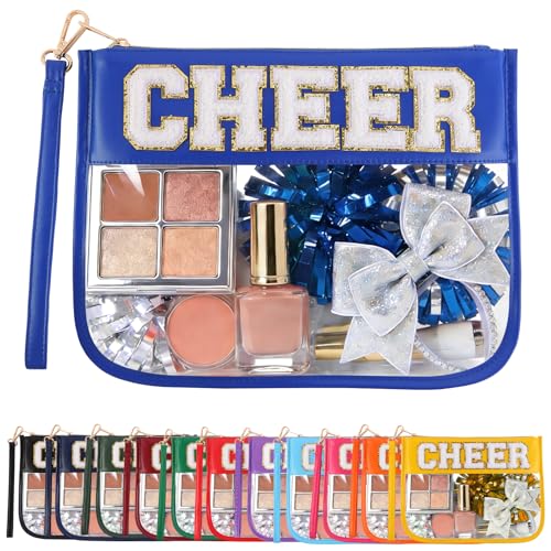 Cheer Chenille Makeup Bag with Wrist Strap - Cheerleader Gift