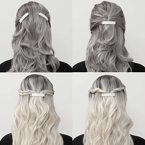 Aurora Pin Hair Barrettes Set - 12pc Non-Metal Clips for All Hair