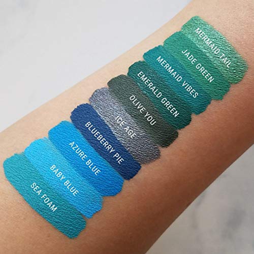 Aromi Dark Green Matte Liquid Lipstick | Long-Lasting, Forest Lip Color, Vegan Makeup, Cruelty-free, Unique Lipstick Shade, Handmade (Emerald Green)