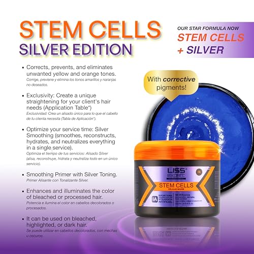 Liss Expert Silver Hair Treatment Duo with AI Technology for Blonde & Gray Hair, 8.45 oz