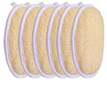 Jaunty Natural Loofah (5PC Pack) Sponge Exfoliating Body Scrubber Made with Eco-Friendly and Biodegradable Suitable for Women, Babies and Men,