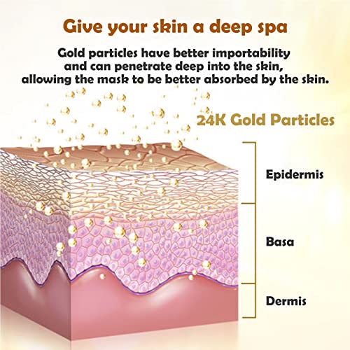 6-Pack 24K Gold Crystal Collagen Facial Masks
